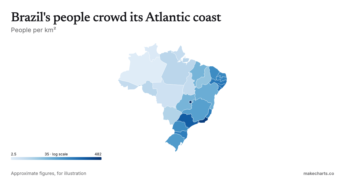 Animated Brazil map maker: free, no sign-up | MakeCharts.co