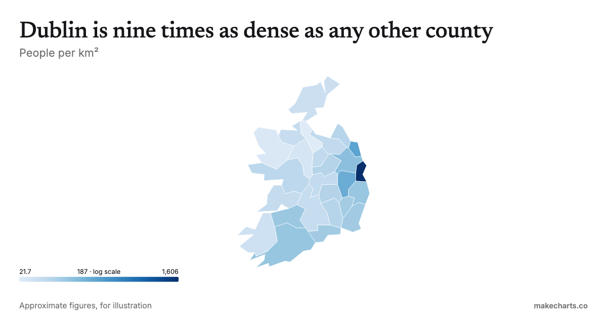 Animated Ireland map maker: free, no sign-up | MakeCharts.co