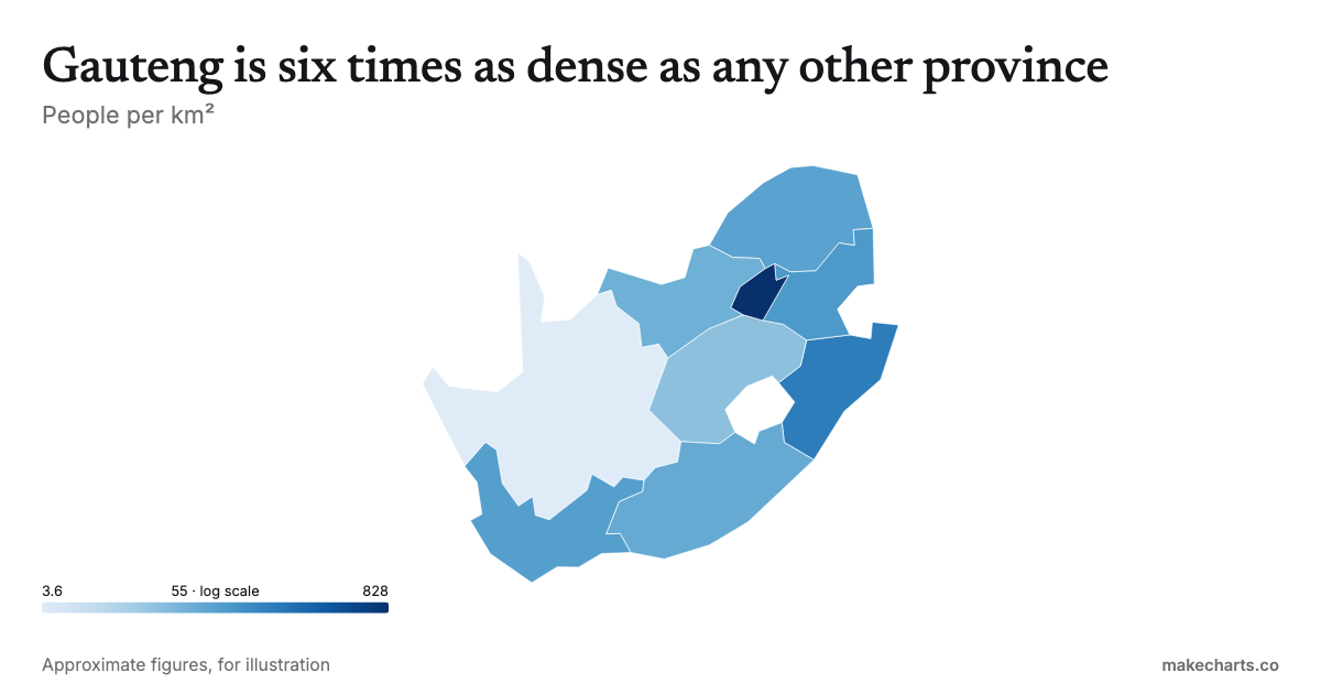 Animated South Africa map maker: free, no sign-up | MakeCharts.co